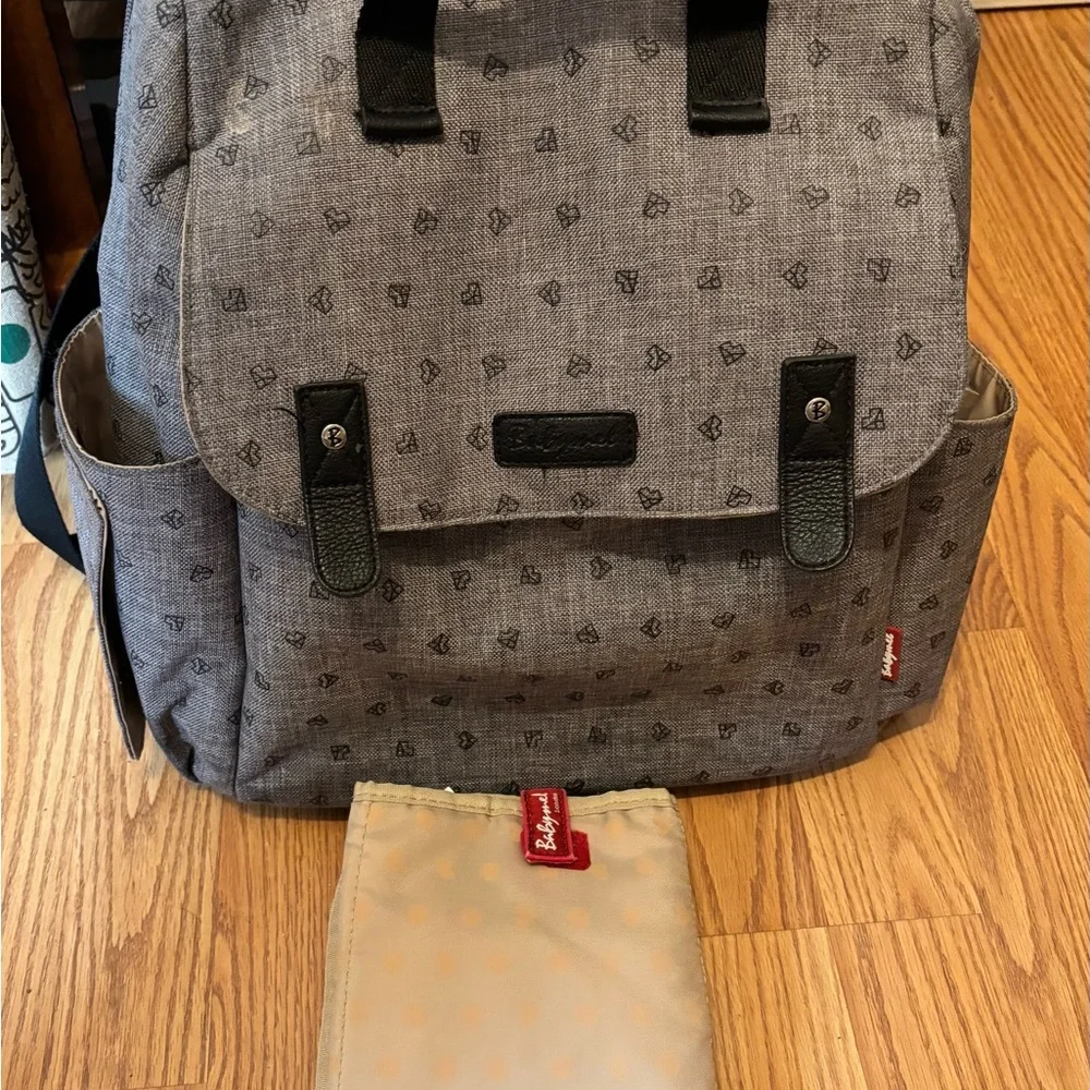 Babymel Robyn Convertible Backpack Diaper Bag, Gray Origami Heart, One Size